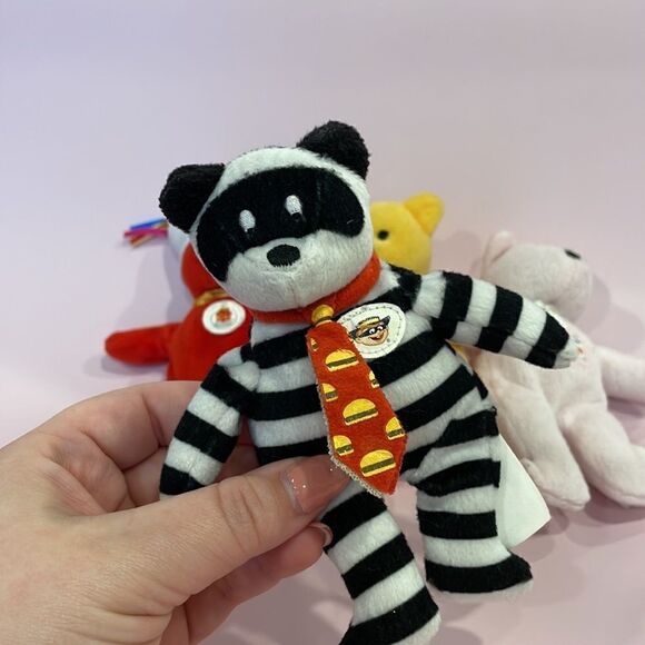 2004 McDonalds 25th Happy Meal Anniversary Teenie Beanie Lot of 4 Good Condition - Picture 7 of 11